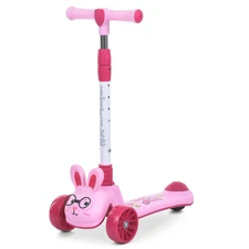 Детский самокат iTrike JR3-181-P розовый подсветка колес
